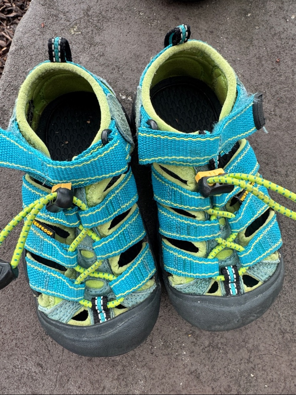 Keen Kids Turquoise and Lime Water Shoes